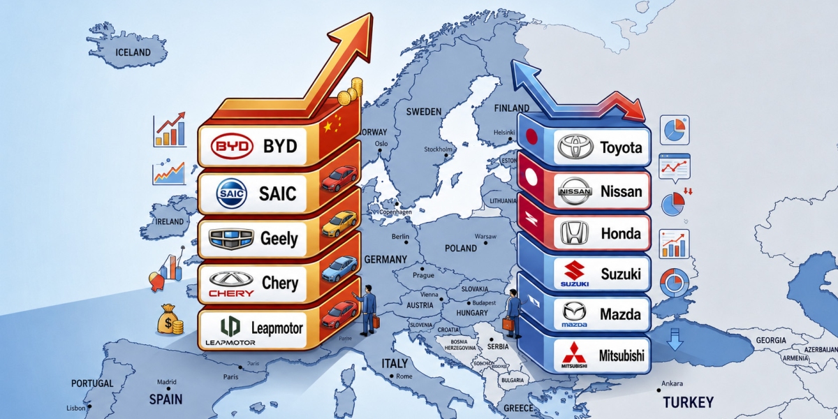 Chinese Carmakers Overtake Japan in Europe Despite Tariffs of Up to 45.3%