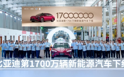 BYD Produces 17 Millionth New-Energy Vehicle as Overseas Sales Accelerate